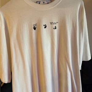 Off-White White with Blue Graffiti